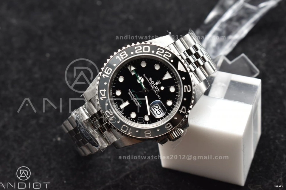 DD Jubilee FastDry Black Ceramic 1:1 Best GMT-Master Gray 878 GRNR Edition Clean Strap on 904L Steel 126710 II 0806